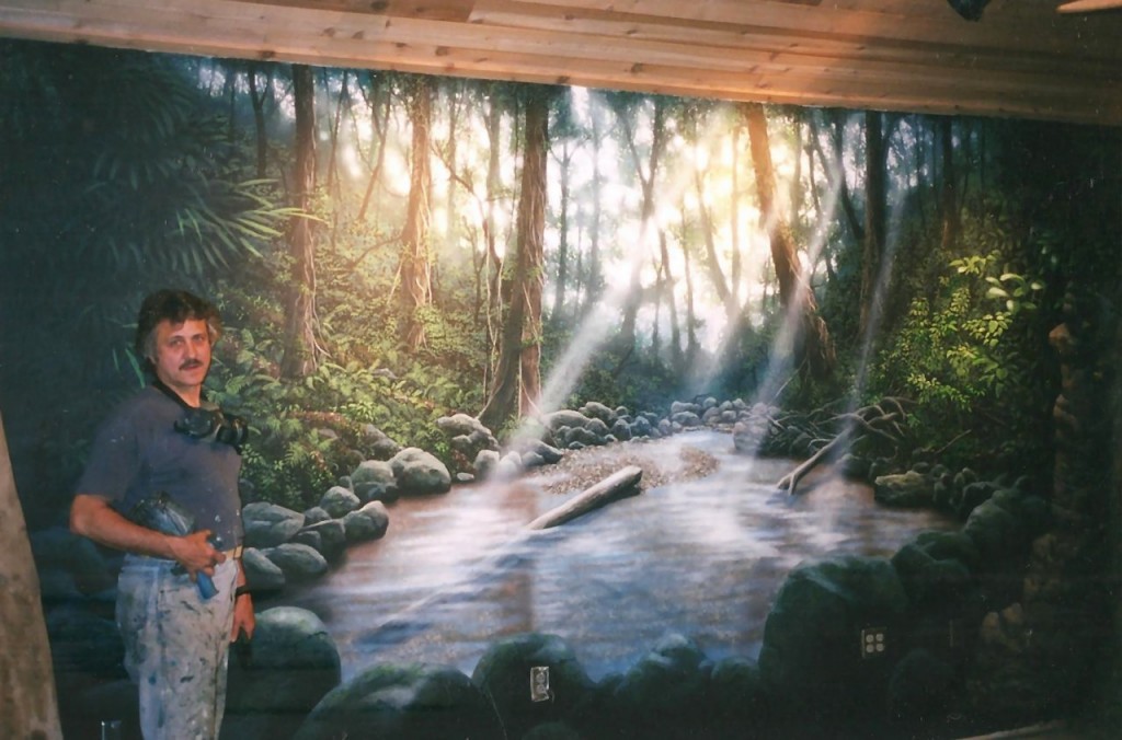 Mural at Warner Park Zoo in Chattanooga by Paul Barker of Googleplex