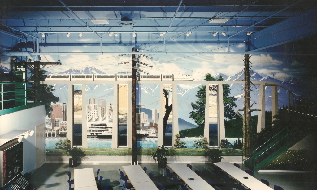 Lunchroom murals MacLean Power Products Addison Illinois by Paul Barker of Googleplex