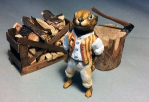 Figure of Ratty from Wind in the Willows by scenic artist Paul Barker